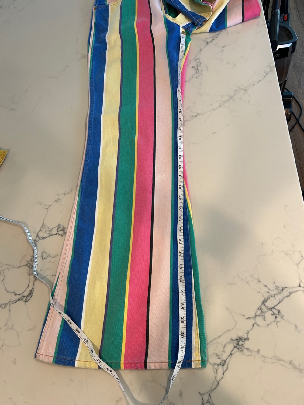 Wrangler Wanderer 622 High Rise Flare Jeans Womens Size 30x34 Multicolor Striped - Picture 7 of 11